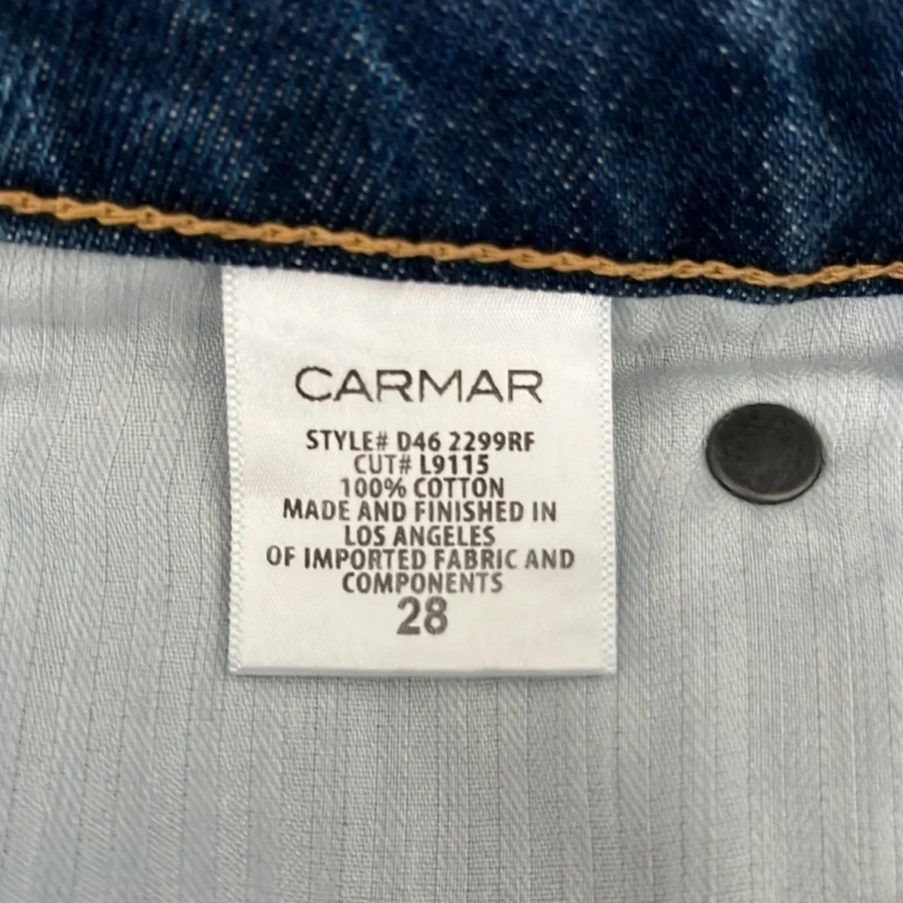 CARMAR Jeans Juliet Boyfriend Relaxed Fit High Rise Reflective Stripes Size 28 - Picture 10 of 13